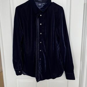 GAP Navy Blue Velvet Shirt